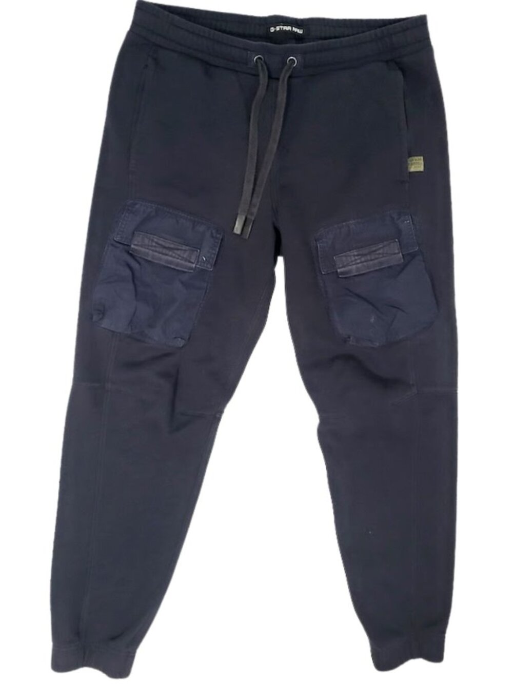 G STAR RAW Black Cargo Pocket Sweat Pants Drawstring Joggers - Men's Size M